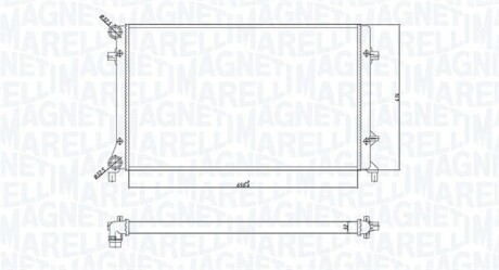 MAGNETI MARELLI VW радіатор охолодження Audi A3,Caddy III,IV,Golf,Passat,Touran,Skoda Octavia 350213166900