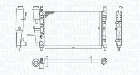 MAGNETI MARELLI FIAT радіатор охолодження Fiorino 1.4/1.6 94- 350213172400