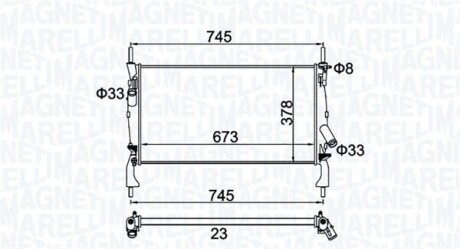 MAGNETI MARELLI  FORD радіатор охолодження Transit Tourneo,Transit 2.2/2.4TDCi 06- 350213173900