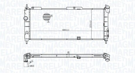 MAGNETI MARELLI OPEL радіатор OPEL CORSA B 1,2-1,4 350213175300