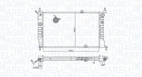 MAGNETI MARELLI радіатор OPEL ASTRA F 350213175500