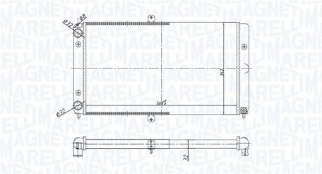 MAGNETI MARELLI  LADA Радіатор охолодження 2110-2111-2112  95- 350213180700