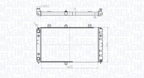 MAGNETI MARELLI  радіатор LADA PRIORA 2170 1.6 08- (560x342x32) 350213181400