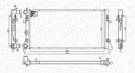 MAGNETI MARELLI  радіатор охолодження VW,Seat,Skoda 350213182300