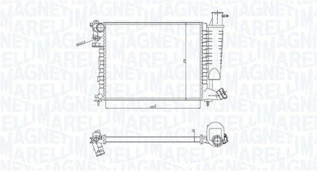 Радіатор охолодження Citroen Xsara 1.4-1.8i 97-05 (МКПП/-AC) MAGNETI MARELLI 350213183400 (фото 1)