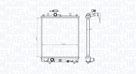 MAGNETI MARELLI радіатор SUZUKI AGNIS 1.3 -03 350213186100