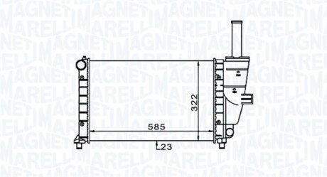 MAGNETI MARELLI  FIAT радіатор охолодження Punto 1.2 99- 350213187100