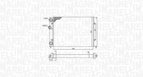 MAGNETI MARELLI  VW радіатор Golf III 1,4 91- 350213187700