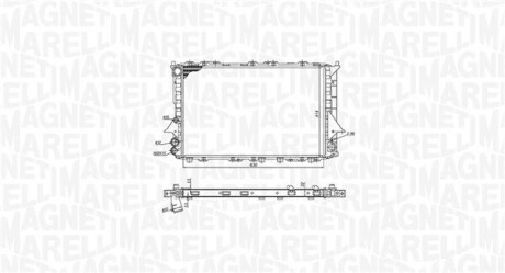 MAGNETI MARELLI  радіатор охолодження Audi 100 91-94,A6 1.8/2.5TDI 94-97 мКПП 350213189900