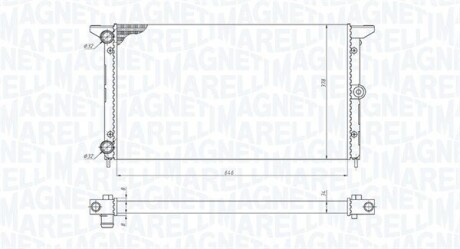 MAGNETI MARELLI VW радіатор охолодження Sharan,Ford Galaxy,seat Alhambra 1.9TDI/2.0i 95- 350213190100