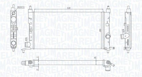 Радіатор охолодження Opel Combo 1.2/1.4 94-01 350213190400