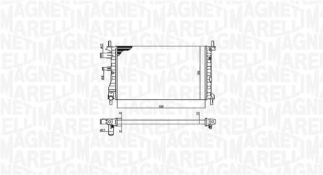 MAGNETI MARELLI MAZDA радіатор охолодження 121,Ford Fiesta IV 1.3 95- 350213190500