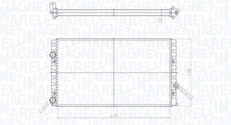 MAGNETI MARELLI  VW радіатор GOLF 1.9D,TD 91- 350213190700