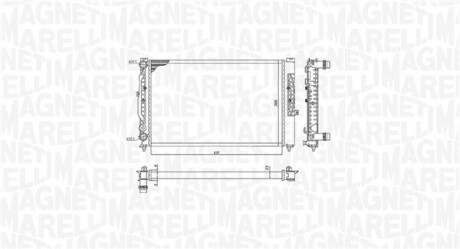 MAGNETI MARELLI  VW радіатор Passat 96-, AUDI A4 1.6-1.8 20V-1.9 DI/TD 350213191700