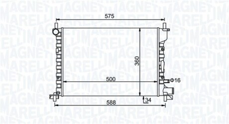 MAGNETI MARELLI радіатор FORD FIESTA IV 00- 350213193300