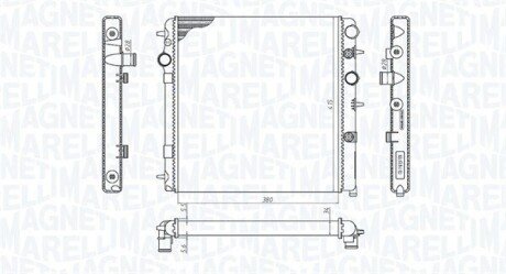 Радиатор охлаждения Citroen C3/Peugeot 207/208 1.4/1.6 07- MAGNETI MARELLI 350213198700 (фото 1)