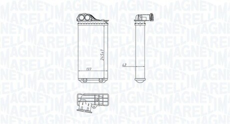 MAGNETI MARELLI PEUGEOT радіатор опалення 307 350218411000