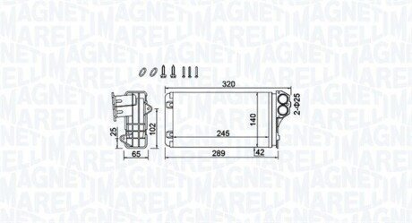 Радіатор пічки Peugeot 206/206+ 1.1-2.0D 98- 350218416000