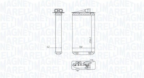 MAGNETI MARELLI FIAT радіатор опалення Bravo,Marea,Alfa Romeo 145/146 350218417000