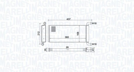 MAGNETI MARELLI DB радіатор опалення Sprinter 06-,VW Crafter 06- 350218451000