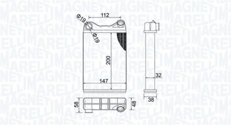 MAGNETI MARELLI FIAT радіатор опалення Punto 99- 350218456000