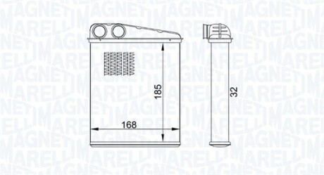 MAGNETI MARELLI BMW радіатор опалення MINI 06-, DB W169/B245 350218457000