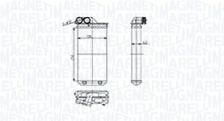 MAGNETI MARELLI CITROEN радіатор опалення C2/3,Peugeot 1007 05- 350218460000