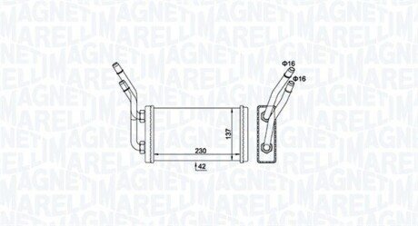 Радіатор пічки Ford Transit 2.0/2.3/2.4D 00-06 350218468000