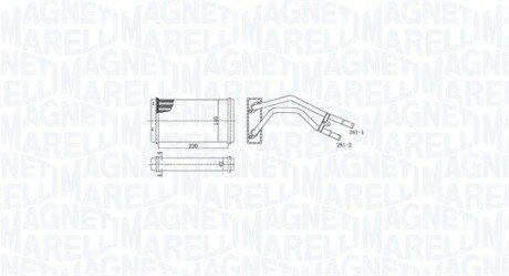 Радіатор пічки Ford Transit 2.0/2.4/2.5D 94- знятий з виробн. 350218477000