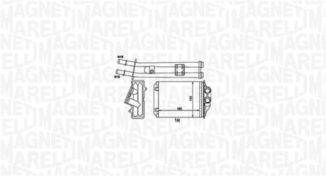 MAGNETI MARELLI FIAT радіатор опалення 500,Panda,Ford Ka 350218491000