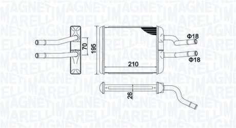 MAGNETI MARELLI FIAT радіатор опалення Alfa Romeo 147/156 350218500000