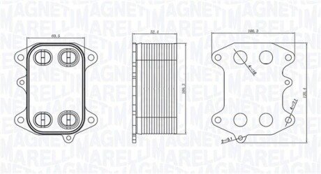 Масляний охолоджувач MAGNETI MARELLI 350300003300 (фото 1)