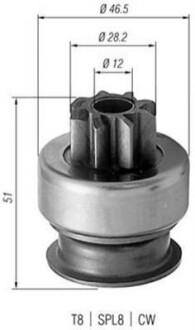 Бендикс стартера MAGNETI MARELLI AMB0176 (фото 1)