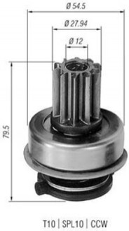 Бендікс стартера MAGNETI MARELLI AMB0199 (фото 1)