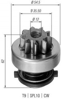 Бендікс стартера MAGNETI MARELLI AMB0282 (фото 1)