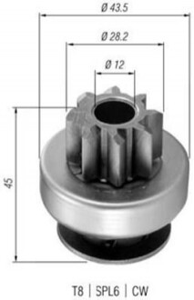 Бендикс стартера MAGNETI MARELLI AMB0362 (фото 1)