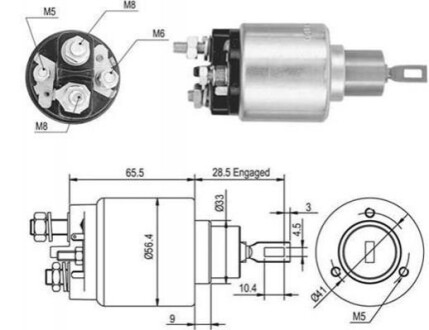 MAGNETI MARELLI Втягивающее реле BMW E34 [940113050048] AME0048