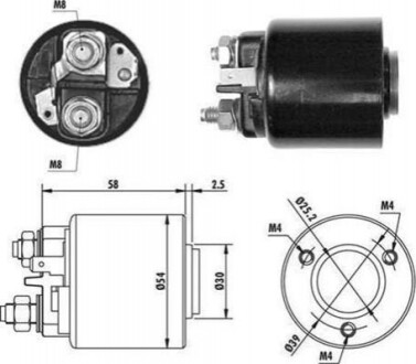 MAGNETI MARELLI BMW Втягивающее реле стартера AME0060