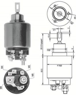 MAGNETI MARELLI Втягивающее реле стартера (электромагнит) AUDI 71-90 VW 73-88 DB W114/116/123 FIAT [940113050124] AME0124