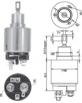 MAGNETI MARELLI Реле втягивающее FIAT,ALFA ROMEO,VOLVO [940113050127] AME0127