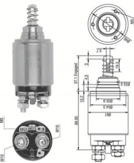 MAGNETI MARELLI Втягивающее реле стартера OPEL KHD CASE STEYR [940113050252] AME0252