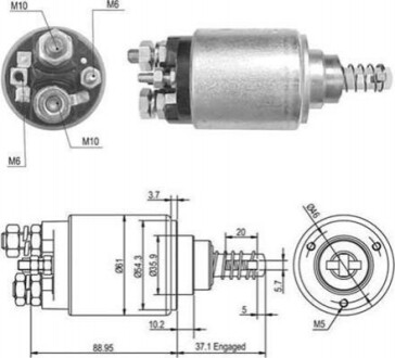 MAGNETI MARELLI Втягивающее реле стартера DB OM904/906/907 97- AME0389