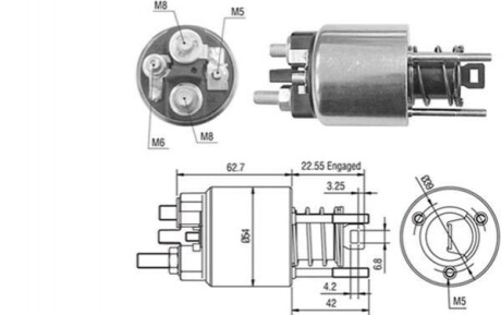 MAGNETI MARELLI Втягивающее реле BMW E36/46 - MAGNETI MARELLI [940113050423] AME0423