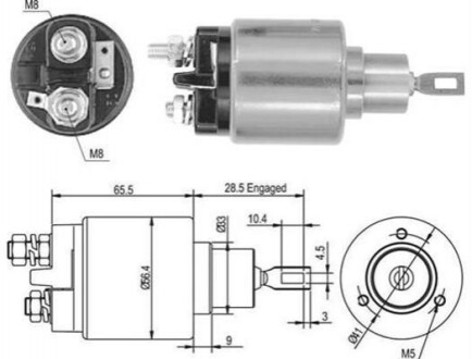 MAGNETI MARELLI Втягивающее реле стартера VW OPEL SEAT SKODA [940113050435] AME0435