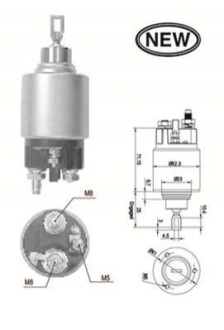 MAGNETI MARELLI Втягивающее реле стартера CITROEN Jumper 2,0 9-, Berlingo 1,8 97- AME0554