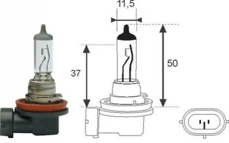 Лампа H8 MAGNETI MARELLI H812 (фото 1)