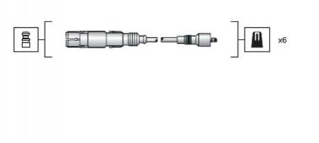 MAGNETI MARELLI Комплект высоковольтных проводов AUDI 80,100,A4,A6,A8,CABRIOLET,COUPE VW PASSAT,SHARAN [941318111043] MSK1043