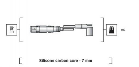 MAGNETI MARELLI Комплект высоковольтных проводов AUDI A3,A4 VW BORA,GOLF IV,V,PASSAT,TOURAN [941318111163] MSK1163