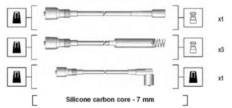 MAGNETI MARELLI Высоковольтные провода OPEL ASTRA 1,8/2,0 91- KADETT 2,0 IE 84-91 MSK680