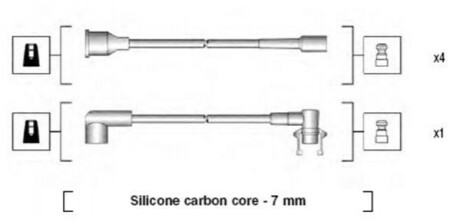 MAGNETI MARELLI Комплект высоковольтных проводов RENAULT TбоковойO 1,2 IE 93- [941145230720] MSK720